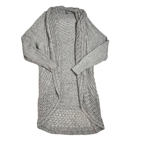 Eddie Bauer Open Front Knitted Gray Grey Cardigan Duster Size 2x plus size - Picture 11 of 15